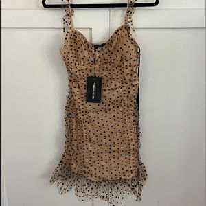 PrettyLittleThing polka dot bodycon dress